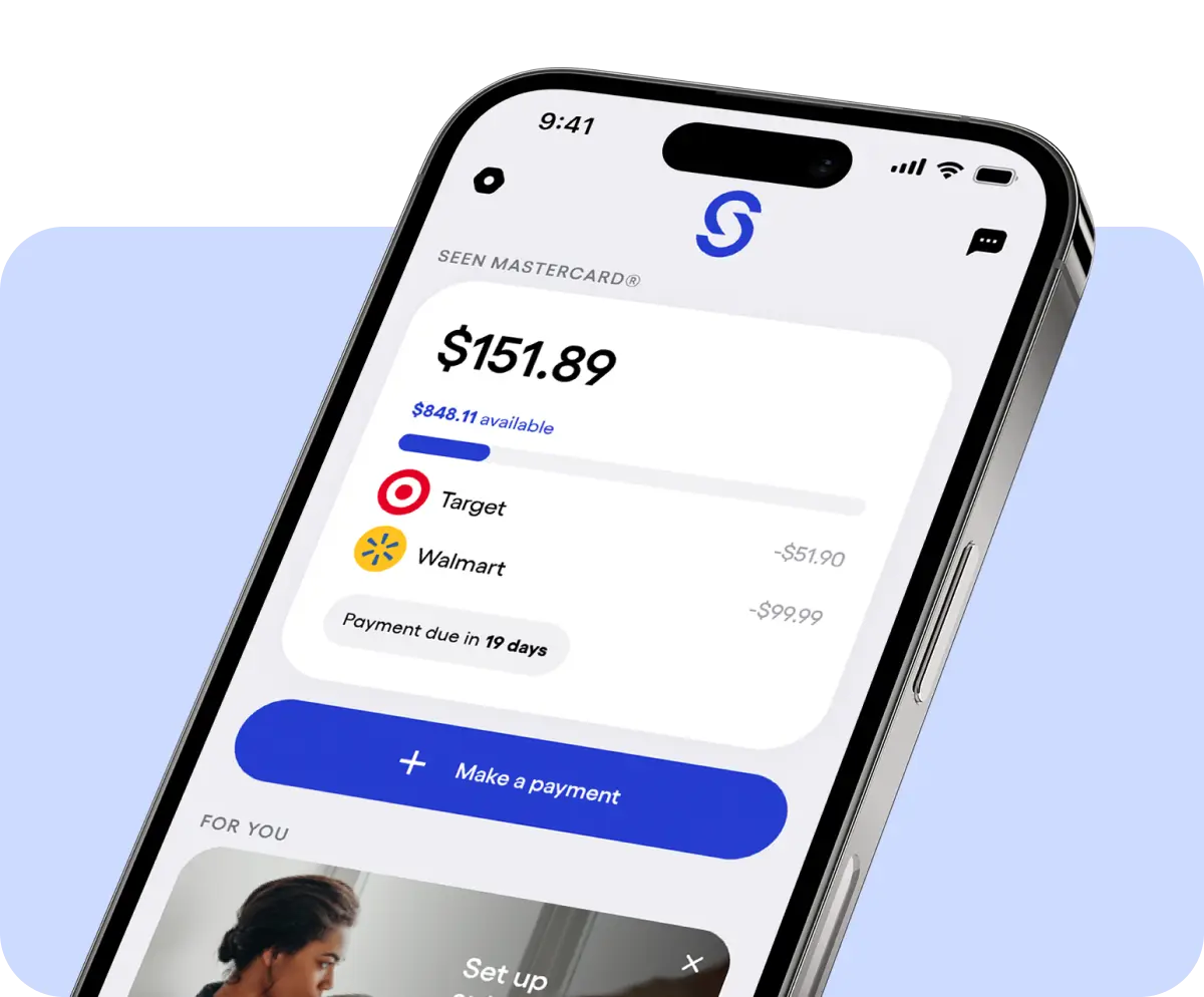 Seen card loaded in a digital wallet on a phone